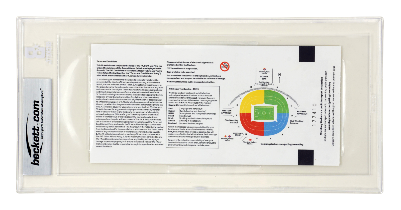 Wayne Rooney Signed 2015 Record 50th Goal For England Match Ticket – BGS 6